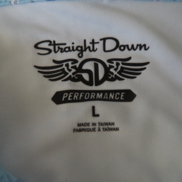 Straight Down Shirt Large Western Cowboy All Over Print Polo Performance SCAC - Picture 6 of 8